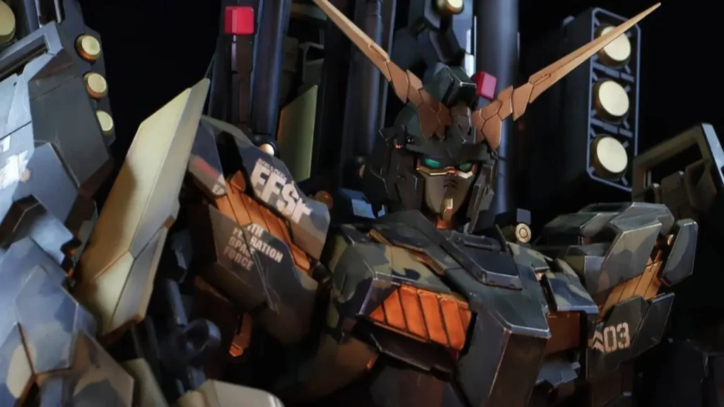 PG Unicorn Full Armor Gundam with G Shock Camo Color Myniatures