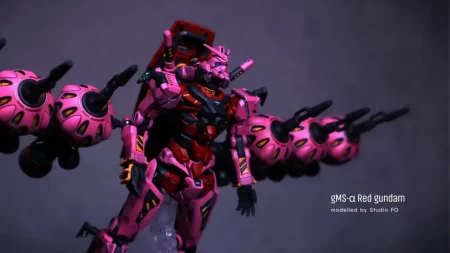 Custom Build gMS-α Red Gundam Myniatures