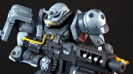 HGGQ Police Zaku Gundam Custom Myniatures