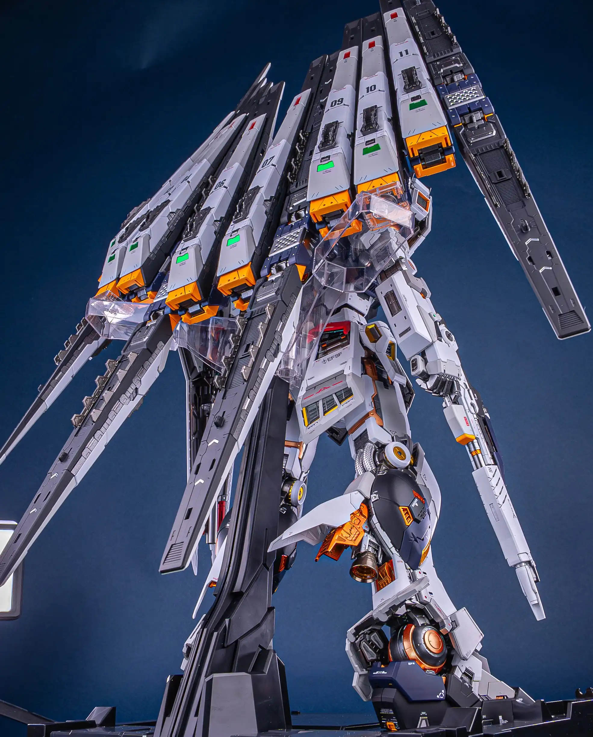 PG UNLEASHED 160 ν Gundam Double Fin Funnel Myniatures