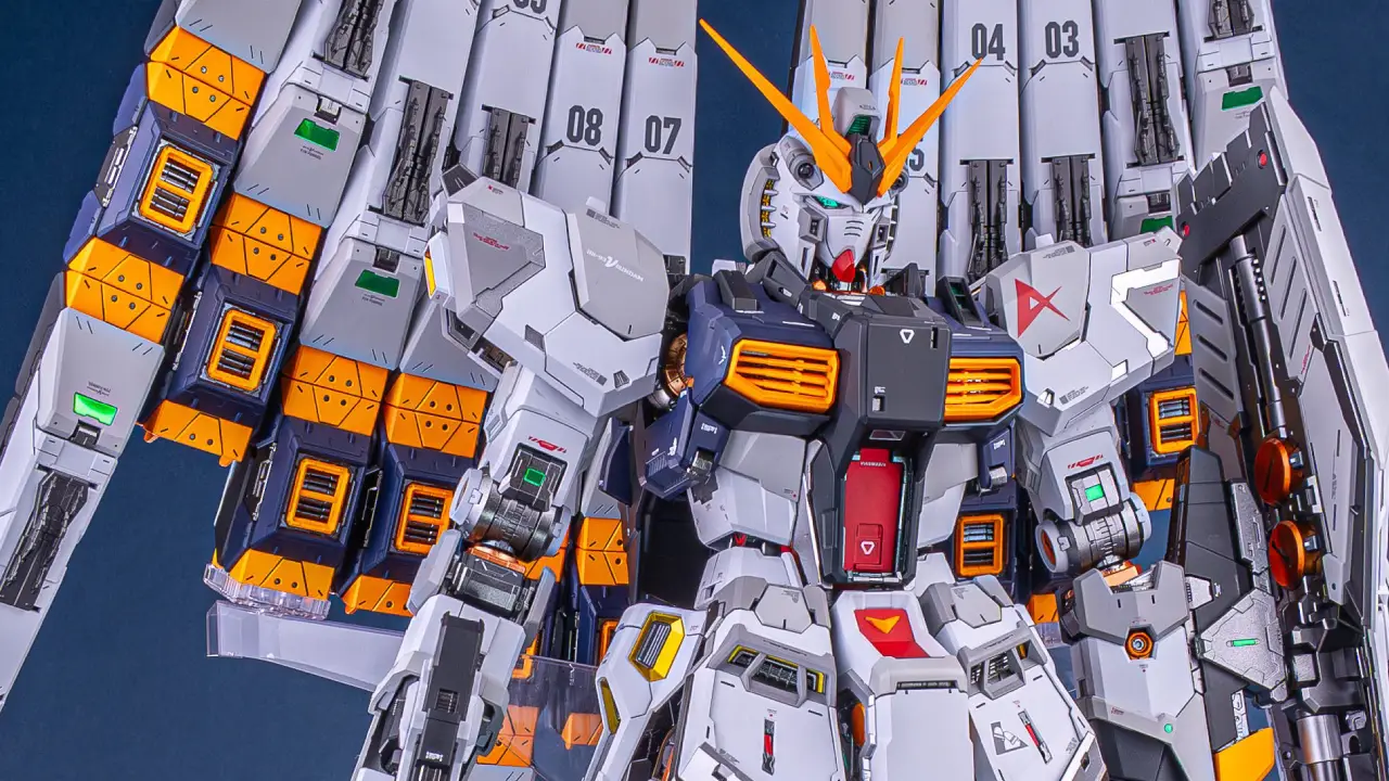 PG UNLEASHED 160 ν Gundam Double Fin Funnel Myniatures