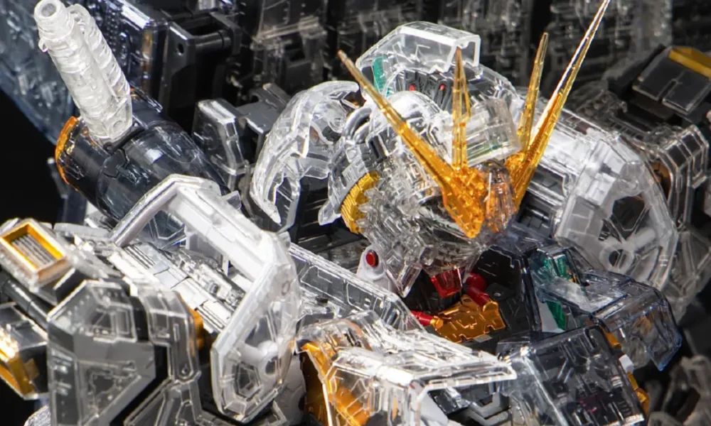 Perfect Grade Unleashed Nu Gundam Clear Armor Myniatures