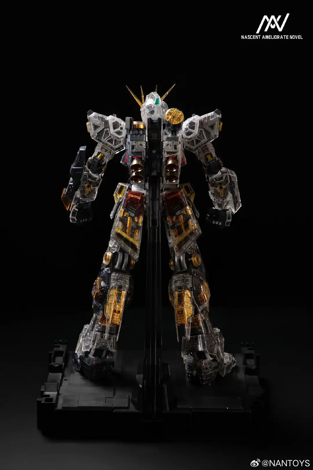 Perfect Grade Unleashed Nu Gundam Clear Armor Myniatures